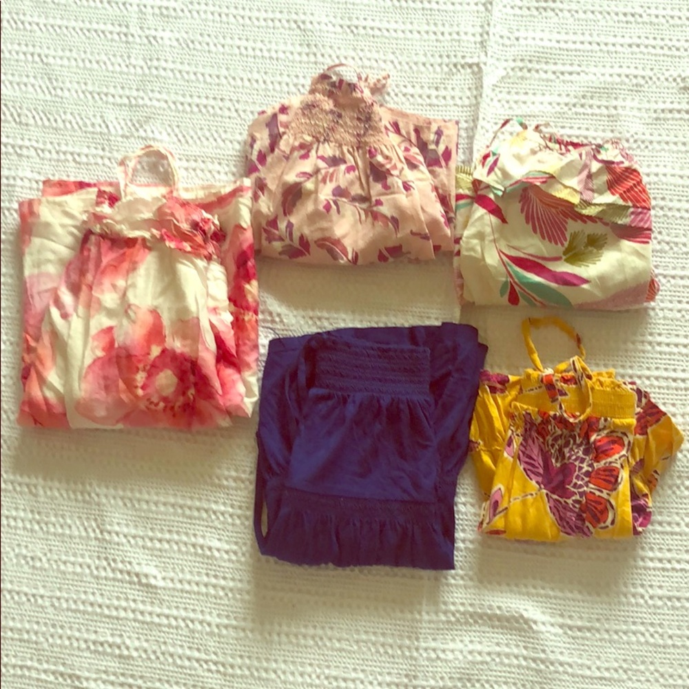 Lot of 5 gap kids shirts and dress
